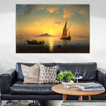 Citon Ivan Aivazovsky《The Bay of Naples》Canvas Art Oil Painting Artwork Picture Wall Decor Home Interior Living room Decoration 2024 - buy cheap