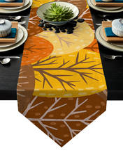 Autumn Woods Yellow Table Runner Christmas Decorations for Home Table Decorarion 2024 - buy cheap