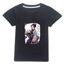 Camiseta do anime demon slayer, camiseta para bebês do verão 2020, estilosa com chaveiro 2024 - compre barato