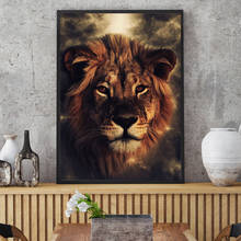 Pintura en lienzo de animales, Lobo, León, Sika, ciervo, águila, leopardo, carteles nórdicos e impresiones, imágenes de pared para decoración de habitación de niños 2024 - compra barato