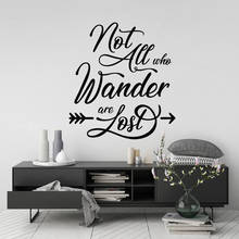 Not All Who Wander Are Lost Wall Sticker Tolkien Quote Wall Stickers Calligraphy Lettering Vinyl Home Room Decor Decal X738 2024 - buy cheap