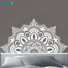 Pegatina para pared Flor de media Mandala, decoración para el hogar, Yoga, calcomanía autoadhesiva, arte de meditación, póster de vinilo, regalo único, BA986 2024 - compra barato