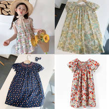 Baby Dress 2021 New Summer Bp Brand Girls Cute Flower Print Short Sleeve Princess Dresses Toddler Fashion Clothes 2024 - buy cheap