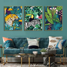 Pintura de diamantes 5D Diy, juego de punto de cruz con diseño de Toucan, flamenco, Tigre, bosque, animales, mosaico bordado de diamantes, hobby roomZP-2565 2024 - compra barato