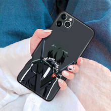 Kirito sword arte on-line anime para iphone se 6s 7 8 plus x xr xs 11 12 mini pro max caso de telefone silicone macio capa escudo 2024 - compre barato