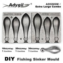 Adygil-molde para pesca, diy, snsm/extra grande, combo, 453g, 566g, 3 cavidades, 850g 2024 - compre barato