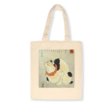 Bolsa de ombro de lona japonesa chique clássica, bolsa de ombro de grande capacidade, moda casual e artística, estampa de animal, desenho coreano 2024 - compre barato