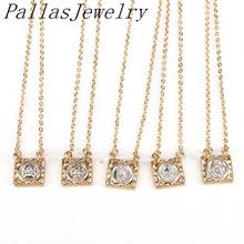 10Pcs Engraved Square Pendant-Men Women Jesus Christ Mary Greek God Gold Jewelry Necklace 2024 - buy cheap