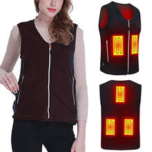 Heated vest Winter outdoor fishing USB Thermostatic heating vest washable electric vest sports mountaineering ski heated jacket 2024 - buy cheap