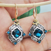 Classic Lady Blue Zircon Drop Earrings Luxury Korean Style Women Earrings  Fashion Jewelry for Girl Friend Party Best Gift 2024 - buy cheap