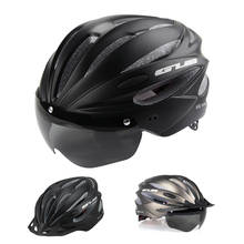 Gub capacete de ciclismo com viseira, óculos magnéticos integralmente moldados, capacete de bicicleta de estrada mtb, capacete de bicicleta, 58-62cm para homens e mulheres 2024 - compre barato