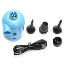 Au05-mini bomba de ar elétrica portátil usb, mini bomba de ar com 4 bicos, bombas para colchão de piscina inflável, barcos. 2024 - compre barato