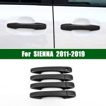 FOR 2011-2019 TOYOTA SIENNA car door handle cover，carbon fiber pattern handle cover trim 2012 2013 2014 2015 2016 2017 2018 2024 - buy cheap