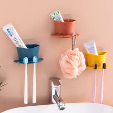 Plastic Toothbrush Holder Toothpaste Organizer Storage Rack Tooth Brush Dispenser Shaver Holder Bathroom Accessories Set 2024 - buy cheap
