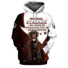 Labrador retriever moletom com estampa 3d, pulôver engraçado para homens e mulheres, suéter com estampa de animais, dropshipping 03 2024 - compre barato