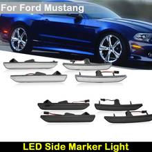 For Ford Mustang 2010-2014 Clear or Smoked Lens Car front Amber rear red Parking Lamp LED side marker lamp Turn Signal Light 2024 - buy cheap