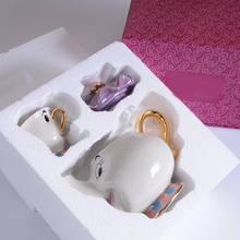 New Cartoon Beauty And The Beast Teapot Mug Mrs Potts Chip Tea Pot Cup One Set Lovely Christmas Gift Fast Post 2024 - buy cheap