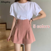 Straight Shorts Women High Waist Elegant Lovely Summer Trendy Ulzzang Trendy Girls Trouser Leisure Soft All-match Femme Clothing 2024 - buy cheap