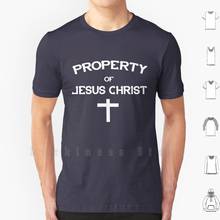 Property Of Jesus Christ Tshirt T Shirt Print For Men Cotton New Cool Tee Catholic Evangelical Gospels Biblical Messages 2024 - buy cheap