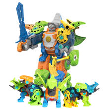 5 In1 Transformation Assemble Dinosaur Transforming Robot Action Toy Figures Anime Figures Deformation Toys Model Boys Gift 2024 - buy cheap