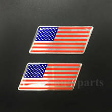 Adesivo emblema para motocicleta, 2 peças, bandeira dos eua américa, automóvel, porta-malas, traseiro, emblema 2024 - compre barato