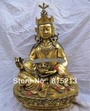 Bi00403 19 tibete budismo puro bronze cobre dourado buda padmasambhava estátua 2024 - compre barato