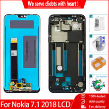 ЖК-дисплей 5,84 дюйма для Nokia 7,1 2018, качество AAA, сменный сенсорный экран для Nokia N7.1, дигитайзер дисплея в сборе с деталями рамы 2024 - купить недорого