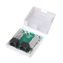 100% Brand New and High Quality RJ45 Junction Box CAT5e Network Connector 2 Port Desktop Extension Cable Box 2024 - buy cheap