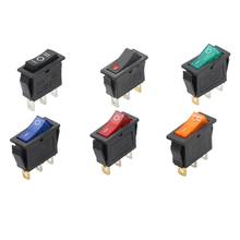 1pcs KCD3 Self-locking Rocker Switch ON-OFF 2 Position 3 Pin Electrical equipment With Light Power Switch 16A 250VAC/ 20A 125VAC 2024 - buy cheap