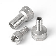 Conector hembra de acero inoxidable BSP de 3/8 ", accesorio de tubo de rosca, manguera de lengüeta, de 8mm a 16mm 2024 - compra barato