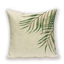 Capa de almofada estilo selva tropical, capa de almofada para decoração de casa, sofá de folhas personalizado, estilo fazenda 2024 - compre barato