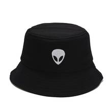 Sombrero de pescador con estampado de Alien para hombre y mujer, gorra de pescador con estampado de Alien, estilo Hip Hop, Panamá, informal 2024 - compra barato