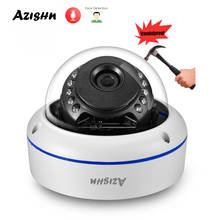 Azishn câmera de vigilância antivandalismo, h.265 + 5mp áudio poe ip sensor de rosto à prova d'água domo p2p, kit de visão noturna para cctv 2024 - compre barato