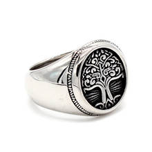 Vintage Tree of Life Signet Ring for Men Stainless Steel Christmas Trees Nordic Viking Amulet Finger Male Jewelry 2024 - buy cheap