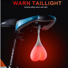 Heart-luz trasera para bicicleta, linterna trasera de silicona resistente al agua, luces Led de advertencia nocturna 2024 - compra barato