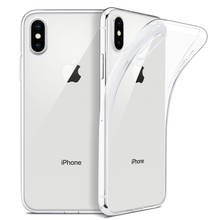 Ультратонкий силиконовый чехол для телефона iPhone 7 8 Plus 6 6S Plus 11 pro Max X XR XS Max 5 5S чехол Прозрачная защитная задняя крышка 2024 - купить недорого