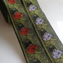 Cinta bordada para traje, nuevo, brillante, Negro, Rojo, rosa púrpura, calidad, hermoso, brocado, Jacquard, 4cm, 40mm 2024 - compra barato