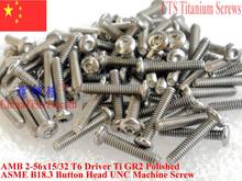 Titanium screws 2-56x15/32 Button Head Torx T6 Driver Ti GR2 Polished 50 pcs 2024 - buy cheap