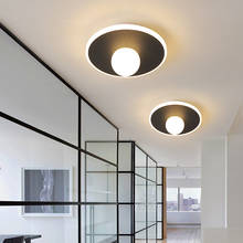 Neo brilho moderno led luzes de teto para o corredor varanda vestiário cor branca ou preta superfície montado luminária teto 2024 - compre barato