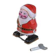 Collectible Santa Claus Clockwork Wind Up Walking Tin Toys W/ Key Gift 2024 - buy cheap