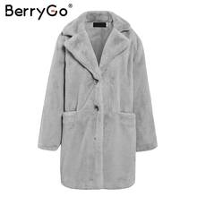 BerryGo Faux fur women coat Thick autumn winter fur jacket female plush coats Casual streetwear ladies outwear overcoat 2024 - buy cheap
