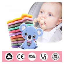 Food Grade Baby Silicone Teethers DIY Animal Koala Kids Ring Nursing Tool Infant Chew Charms BPA Free Teething Gift Toddler Toys 2024 - buy cheap