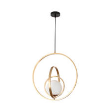 Modern Led Pendant Lights Indoor Golden Ring Hanging Lamps Glass Ball Bedside Kitchen Dining Room Suspension Lighting Fixutre 2024 - buy cheap