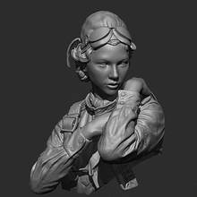 1/10 Russian Female Pilot in WW2, 'Night Witch, Resin Model figure Bust GK, Military theme, Unassembled and unpainted kit 2024 - buy cheap