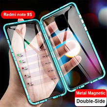 Magnetic 360 Full Case For Xiaomi Redmi Note 9s 9 Pro Metal Shell Front Back Double GlassCover For Redmi Note 8 T Pro Cases 2024 - buy cheap