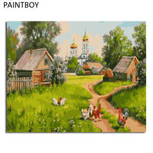 PAINTBOY Framed Pictures Painting By Numbers Landscape Handwork Canvas Oil Painting Home Decor For Living Room 2024 - buy cheap