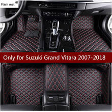 Flash mat leather car floor mats for Suzuki Grand Vitara 2007 2008-2016 2017 2018 Custom foot Pads automobile carpet car covers 2024 - buy cheap