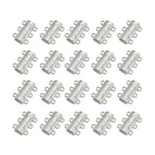 pandahall 20pcs Alloy Magnetic Clasps Metal Findings for Jewelry Making DIY 14x19x6mm, hole: 2mm 2024 - buy cheap