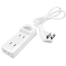 Portable Power Strip with Switch 3 Socket 2Pin US Power Plug 180 Degree Rotation Multi-function Socket 2024 - buy cheap