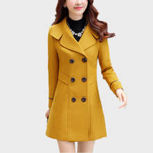 Lisa Colly Autumn Winter Fashion Women Wool Coat Double Breasted Woolen Coat Overcoat Women Casual Warm Coats Jackets Outwear 2024 - buy cheap